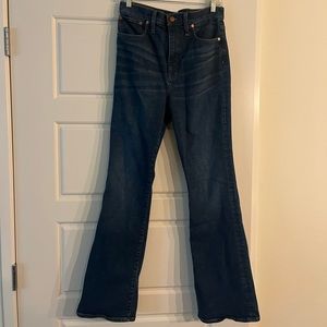 Madewell Skinny Flare Jean. Color is mint, size 30.
